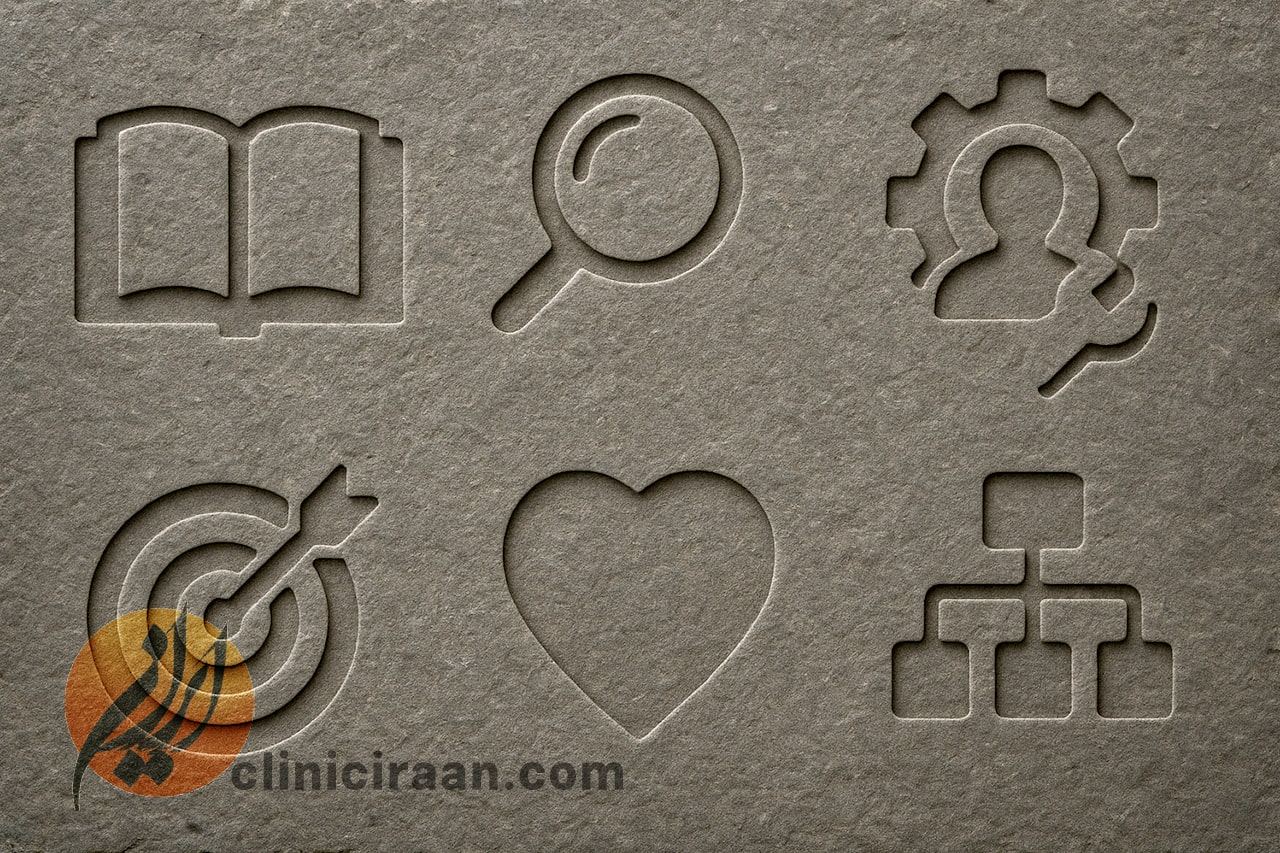 حوزههای کلیدی در روانشناسی صنعتی و سازمانی - اینفوگرافی کلینیک ایران